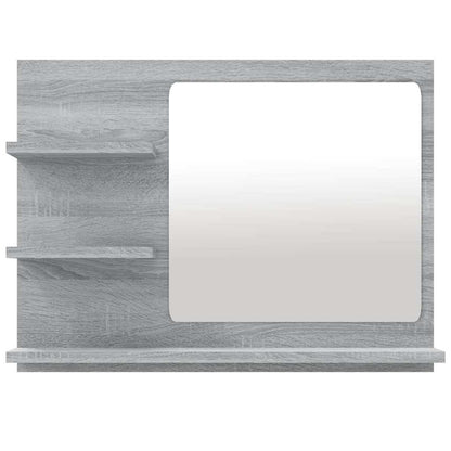 815661 vidaXL Bathroom Mirror Grey Sonoma 60x10,5x45 cm Engineered Wood