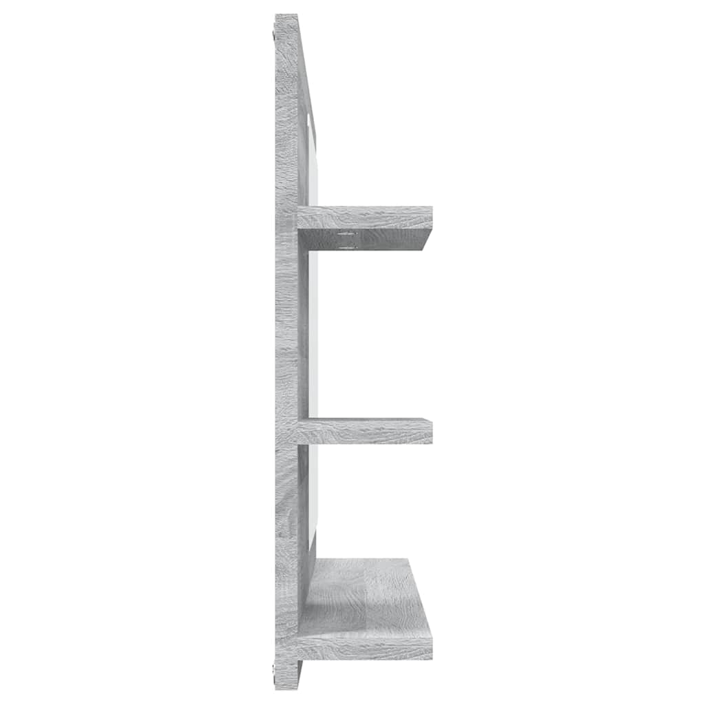 815661 vidaXL Bathroom Mirror Grey Sonoma 60x10,5x45 cm Engineered Wood