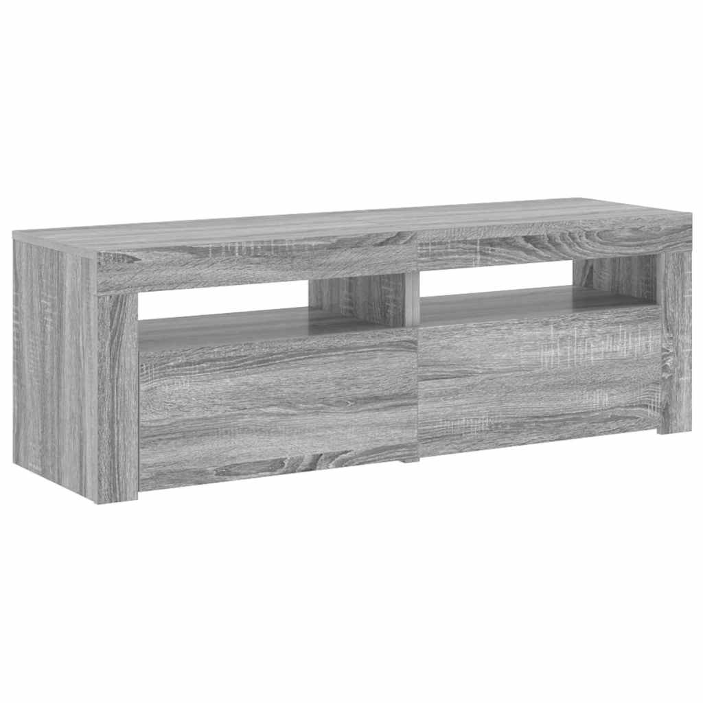 TV Cabinet with LED Lights Grey Sonoma 120x35x40 cm