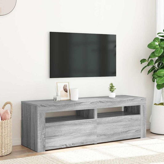 TV Cabinet with LED Lights Grey Sonoma 120x35x40 cm