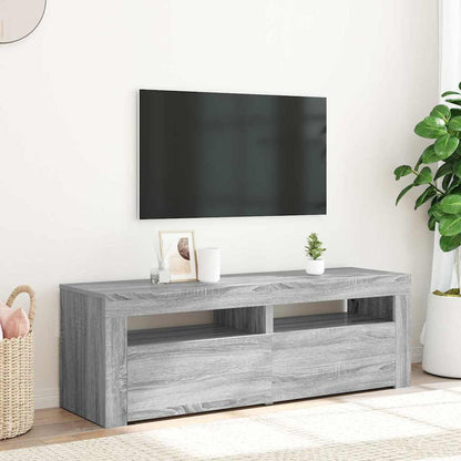 TV Cabinet with LED Lights Grey Sonoma 120x35x40 cm