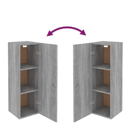 2 Piece TV Cabinet Set Grey Sonoma 30,5x30x90 cm Engineered Wood