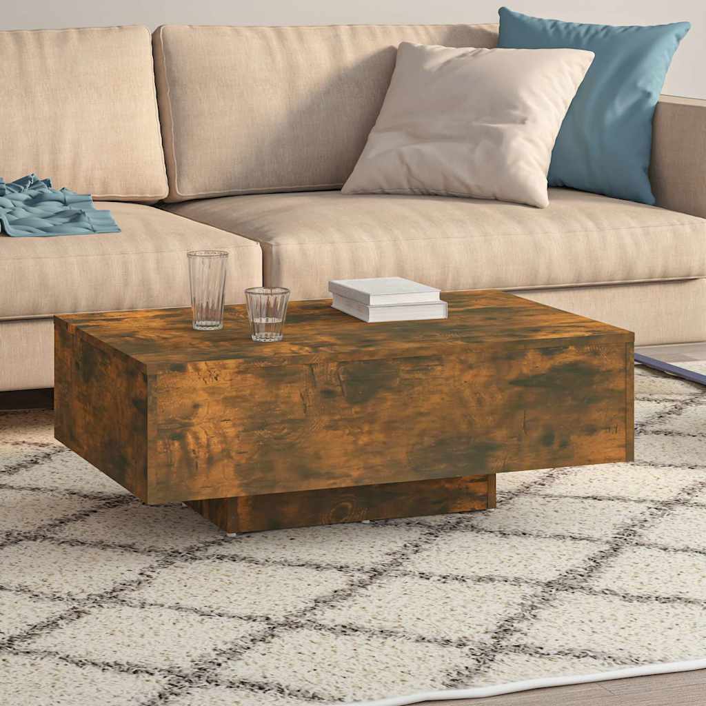 815759 vidaXL Coffee Table Smoked Oak 85x55x31 cm Engineered Wood