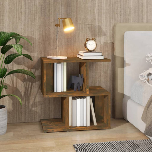815828 vidaXL Bedside Cabinet Smoked Oak 50x30x51,5 cm Engineered Wood