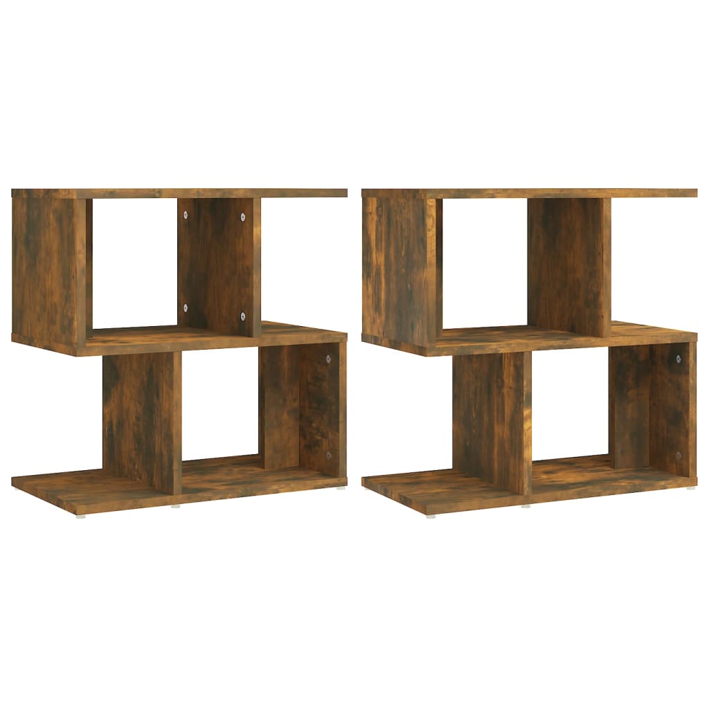 Bedside Cabinets 2 pcs Smoked Oak 50x30x51,5 cm Engineered Wood