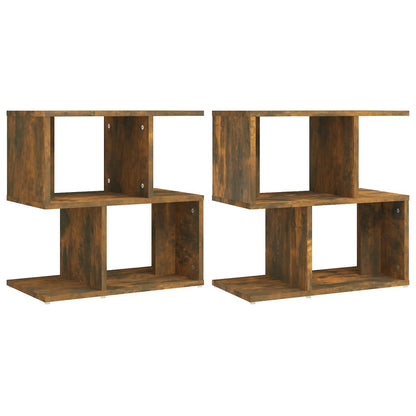 Bedside Cabinets 2 pcs Smoked Oak 50x30x51,5 cm Engineered Wood