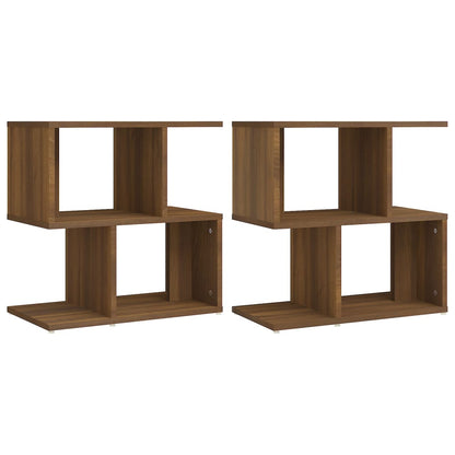 Bedside Cabinets 2 pcs Brown Oak 50x30x51,5 cm Engineered Wood