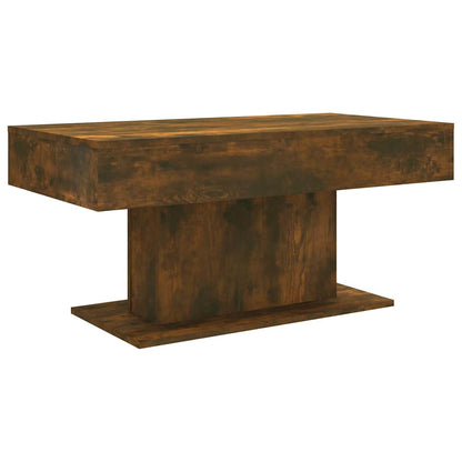 815834 vidaXL Coffee Table Smoked Oak 96x50x45 cm Engineered Wood