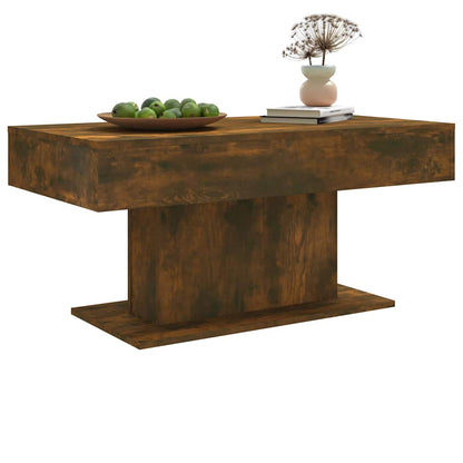 815834 vidaXL Coffee Table Smoked Oak 96x50x45 cm Engineered Wood