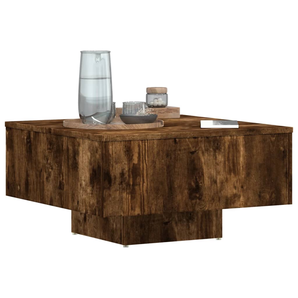 Coffee Table Smoked Oak 60x60x31.5 cm Engineered Wood
