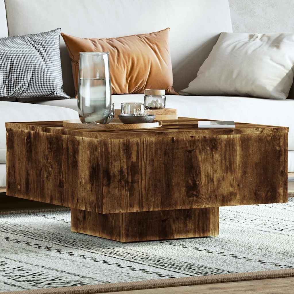 Coffee Table Smoked Oak 60x60x31,5 cm Engineered Wood