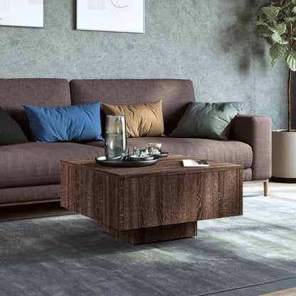 Coffee Table Brown Oak 60x60x31.5 cm Engineered Wood
