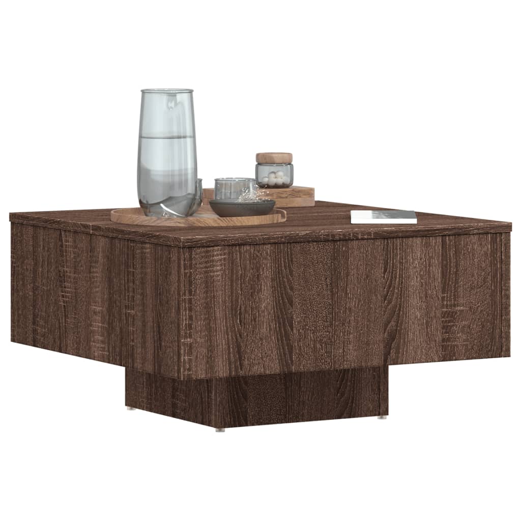 Coffee Table Brown Oak 60x60x31.5 cm Engineered Wood