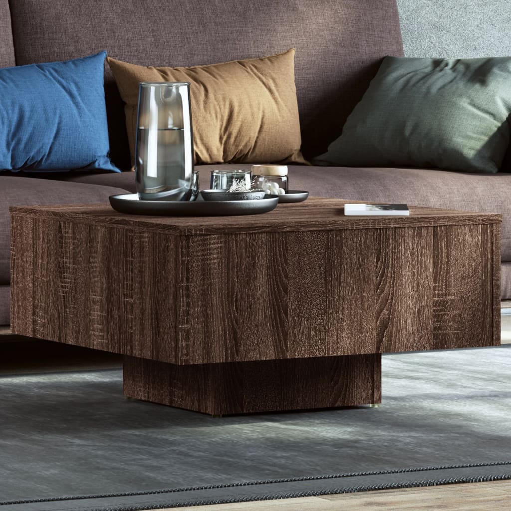 Coffee Table Brown Oak 60x60x31.5 cm Engineered Wood