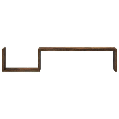 Wall Shelves 2 pcs Smoked Oak 100x15x20 cm Engineered Wood