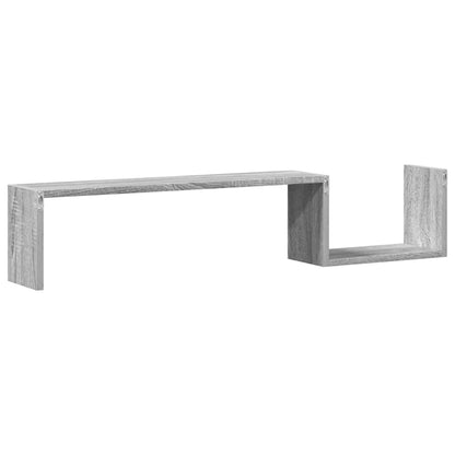 Wall Shelves 2 pcs Grey Sonoma 100x15x20 cm Engineered Wood