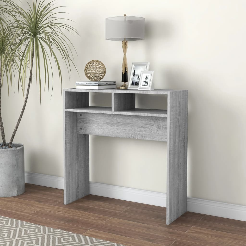 Console Table Grey Sonoma 78x30x80 cm Engineered Wood