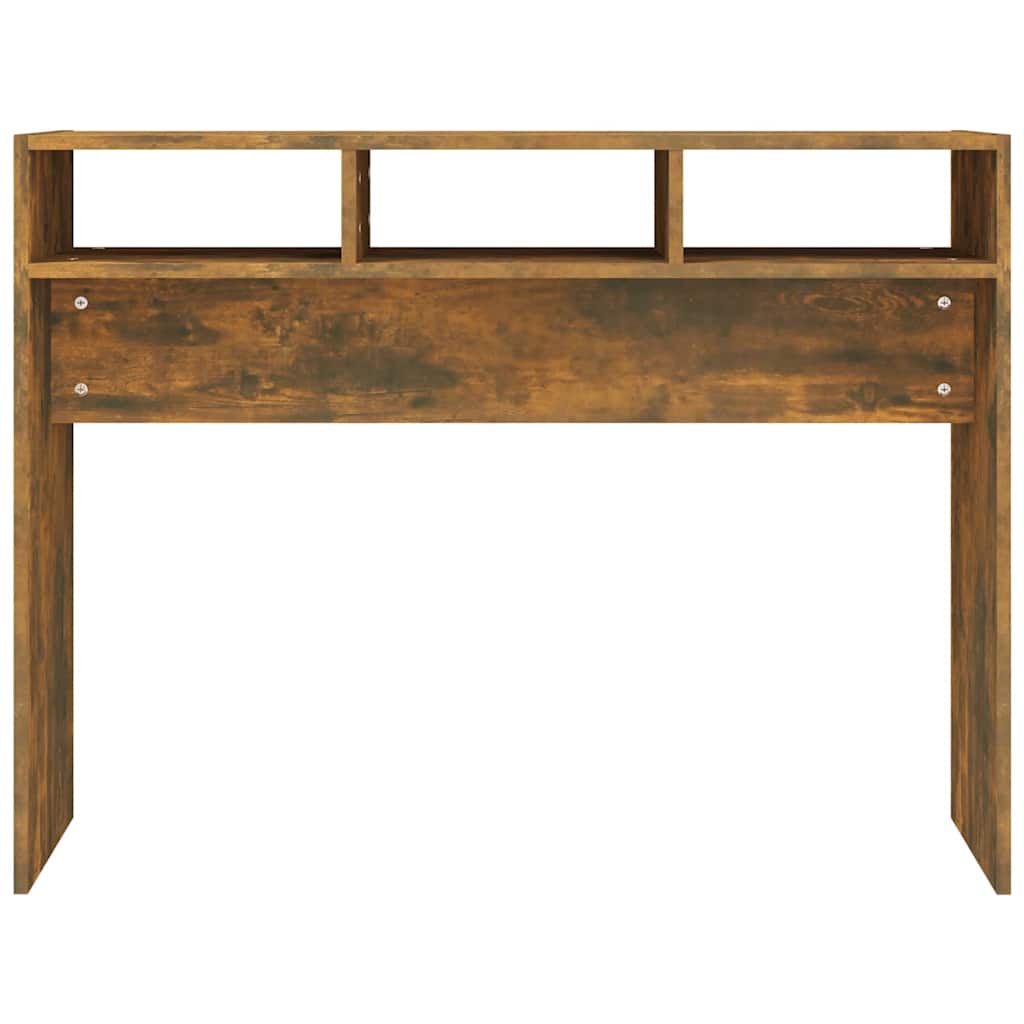 Console Table Smoked Oak 105x30x80 cm Engineered Wood
