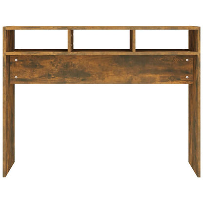 Console Table Smoked Oak 105x30x80 cm Engineered Wood