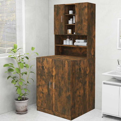 Washing Machine Cabinet Smoked Oak 70,5x25,5x90 cm