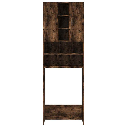815957 vidaXL Washing Machine Cabinet Smoked Oak 64x25,5x190 cm