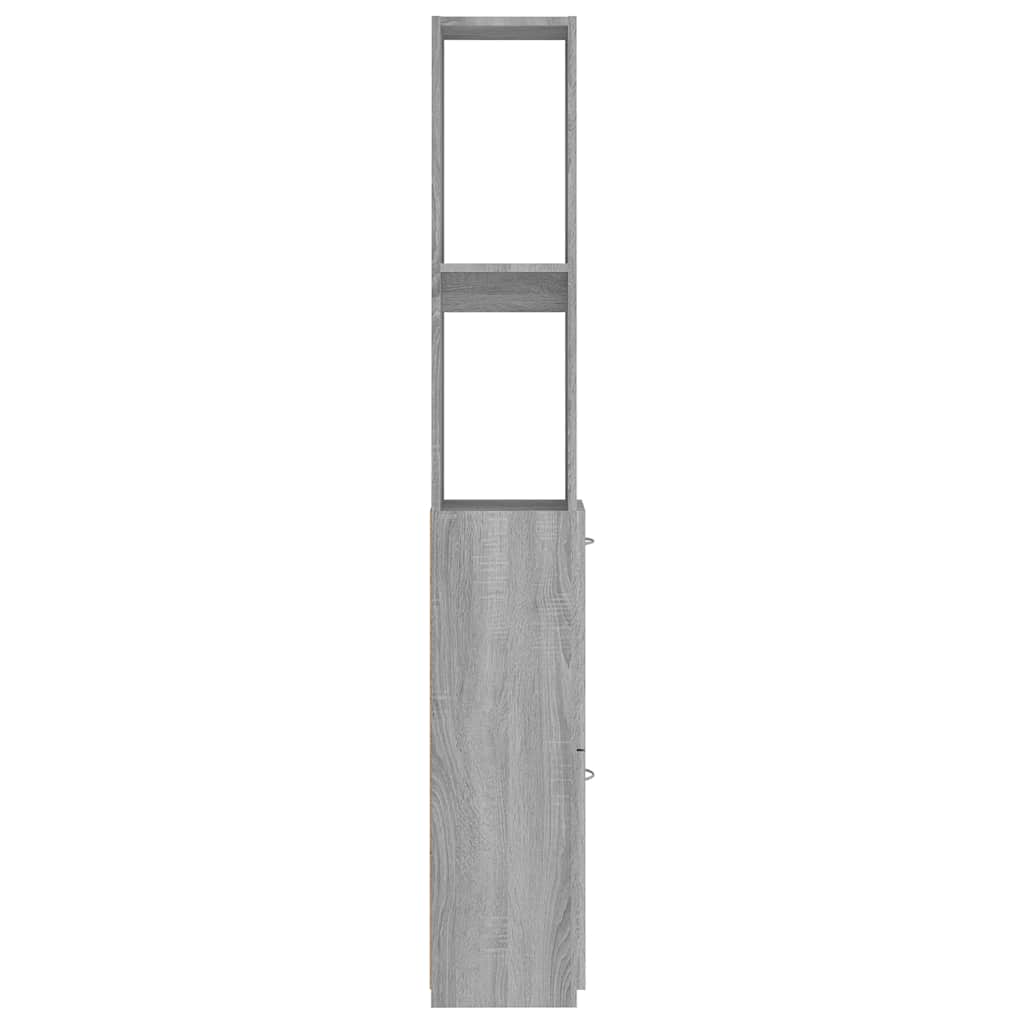 Bathroom Cabinet Grey Sonoma 25x26,5x170 cm Engineered Wood