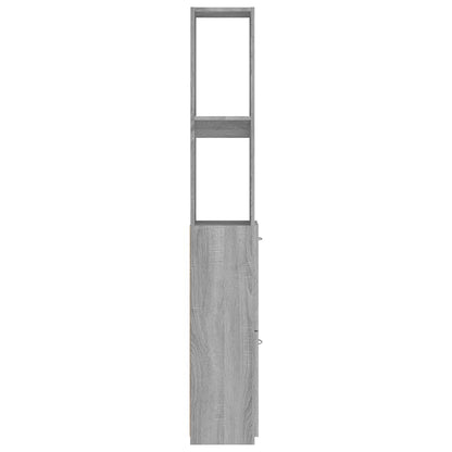 Bathroom Cabinet Grey Sonoma 25x26,5x170 cm Engineered Wood