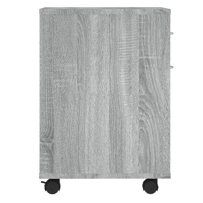 Rolling Cabinet Grey Sonoma 45x38x54 cm Engineered Wood