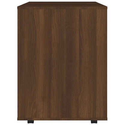 Rolling Cabinet | Brown Oak | Engineered Wood | Medium | Rollable