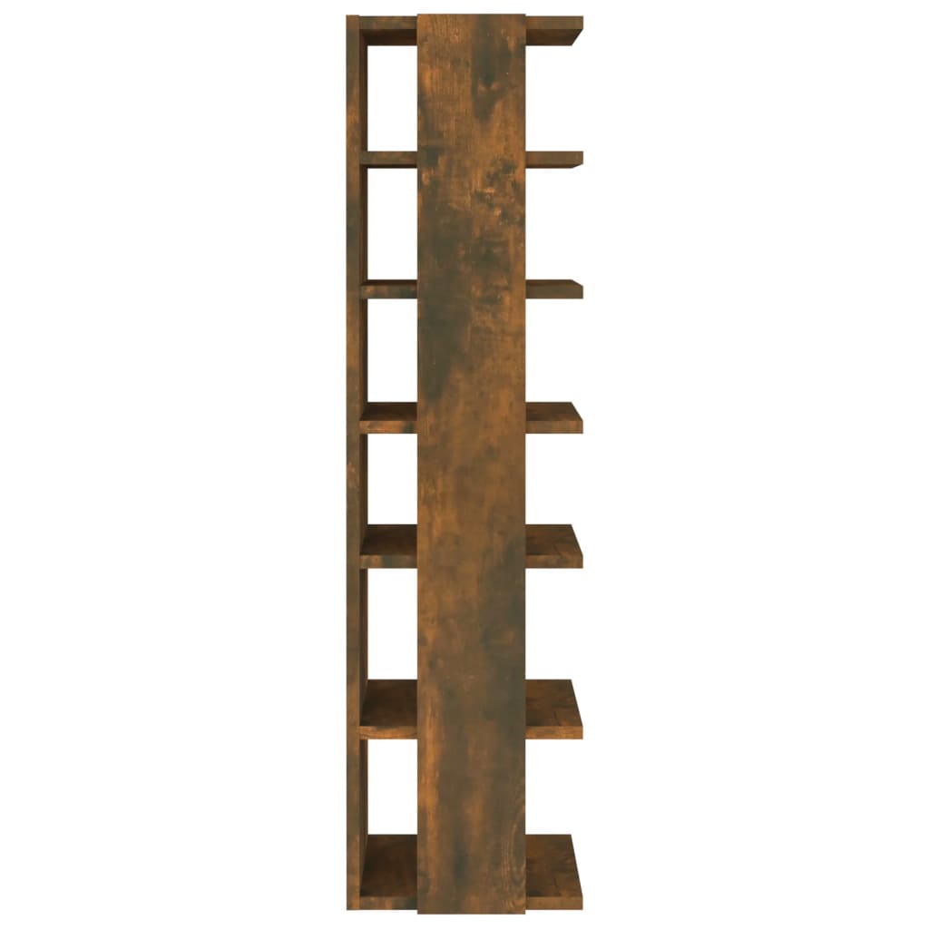 Shoe Rack Smoked Oak 27.5x27x102 cm Engineered Wood