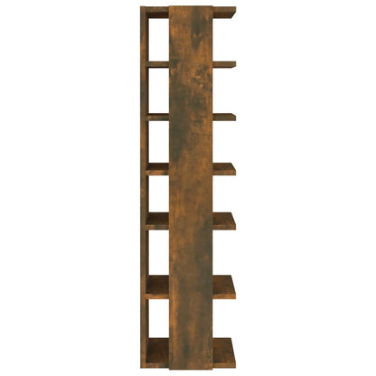 Shoe Rack Smoked Oak 27.5x27x102 cm Engineered Wood
