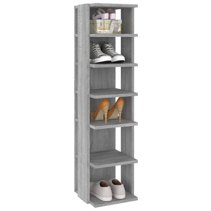 Shoe Rack Grey Sonoma 27.5x27x102 cm Engineered Wood