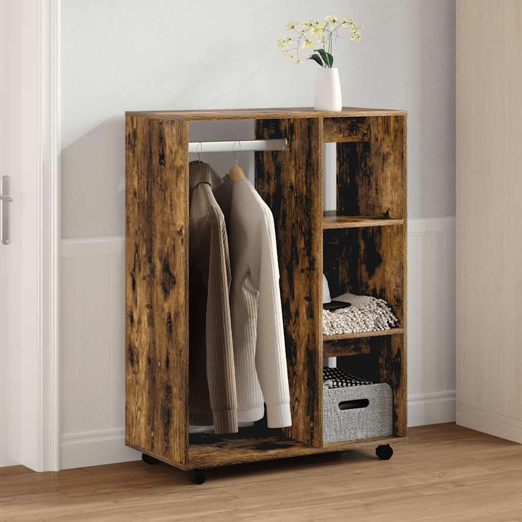 Wardrobe Smoked Oak 80x40x110 cm Engineered Wood