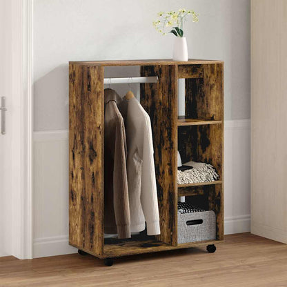 Wardrobe Smoked Oak 80x40x110 cm Engineered Wood