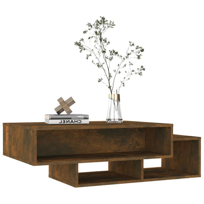 815981 vidaXL Coffee Table Smoked Oak 105x55x32 cm Engineered Wood