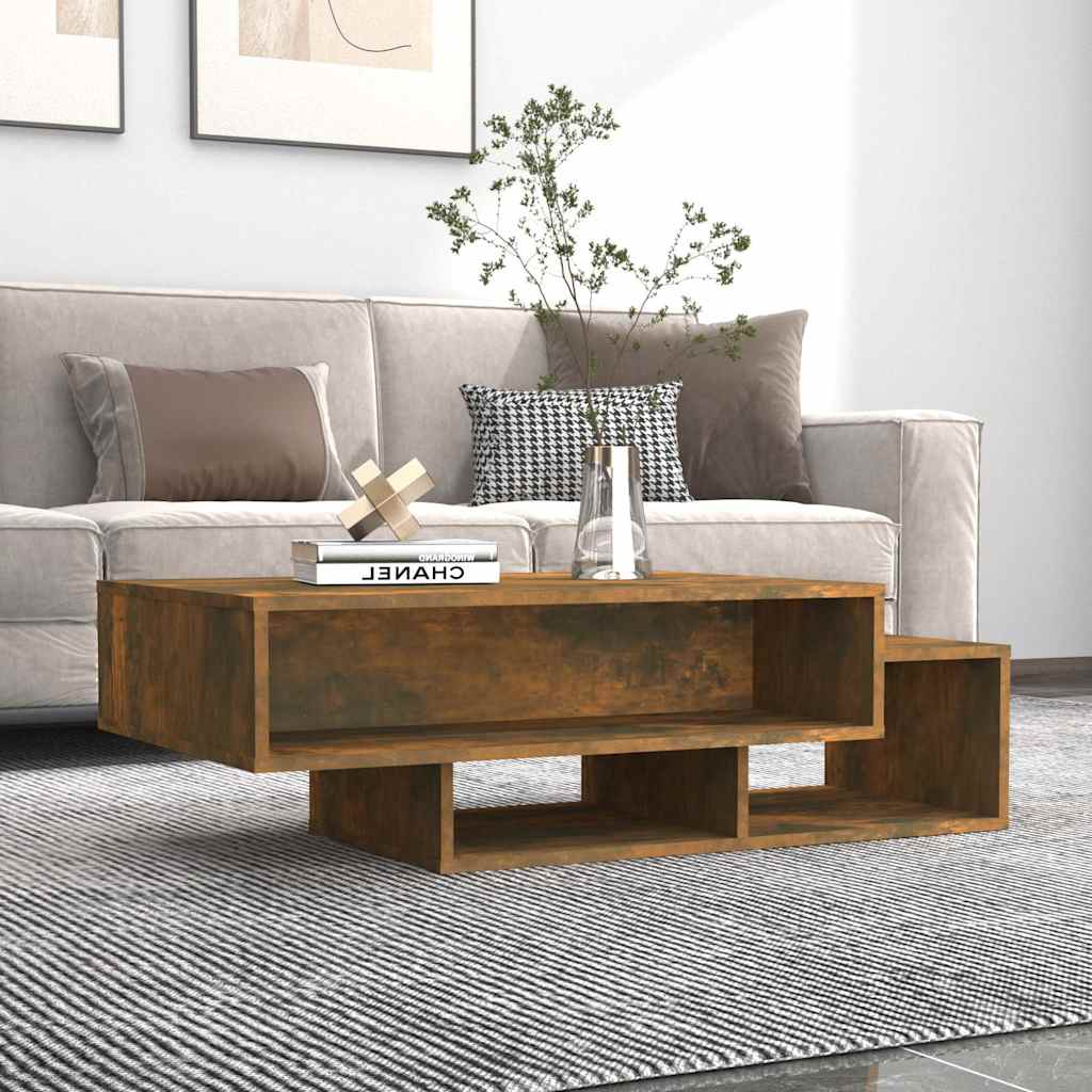 815981 vidaXL Coffee Table Smoked Oak 105x55x32 cm Engineered Wood