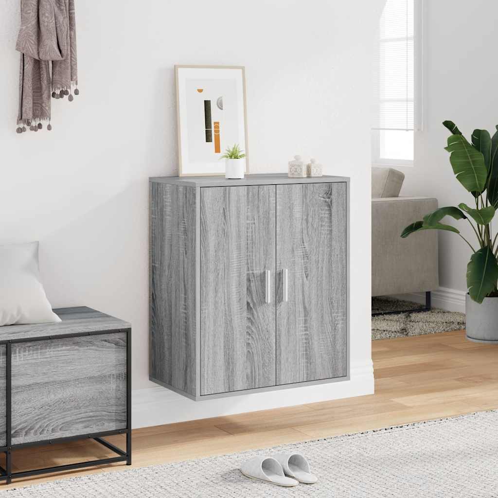 Shoe Cabinet Grey Sonoma 60x35x70 cm Engineered Wood