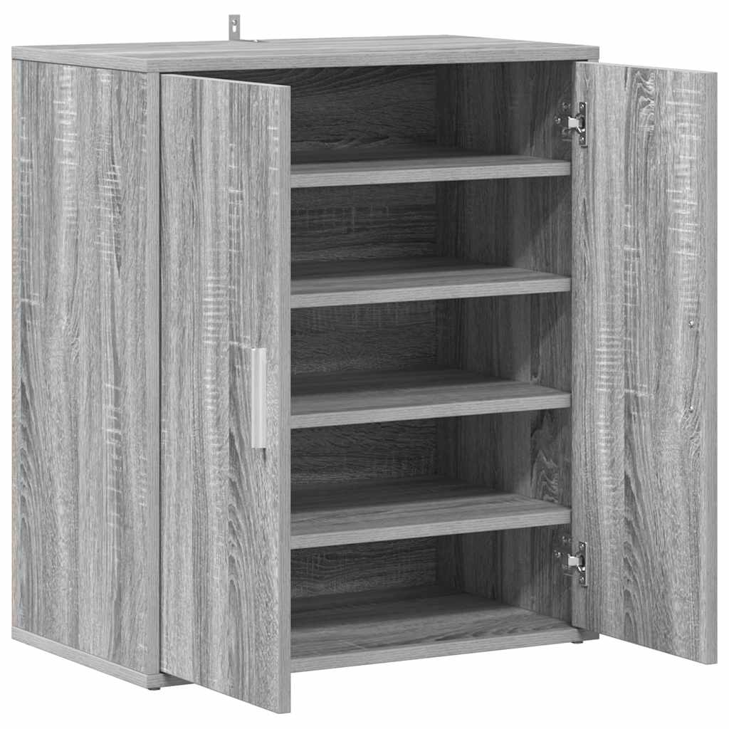 Shoe Cabinet Grey Sonoma 60x35x70 cm Engineered Wood