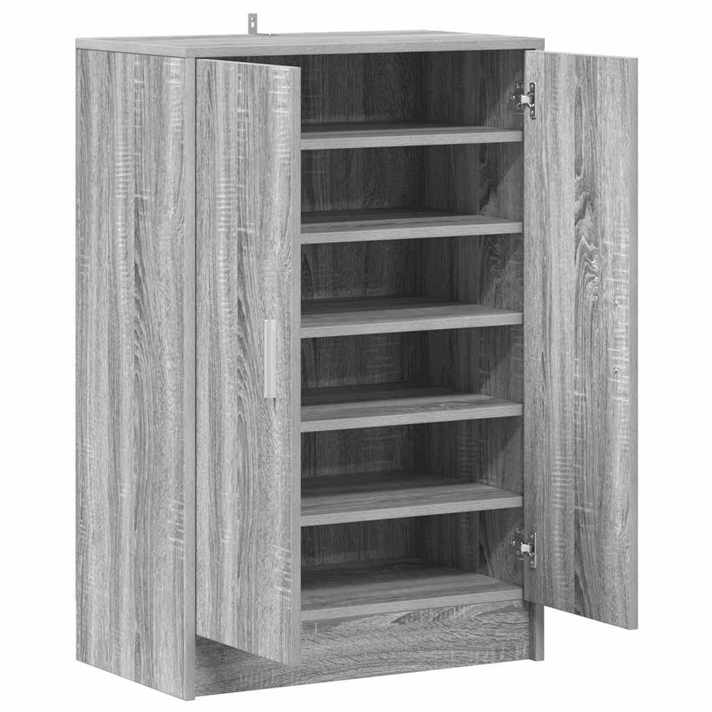 Shoe Cabinet Grey Sonoma 60x35x92 cm Engineered Wood