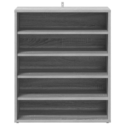 Shoe Cabinet Smoked Oak 60x35x70 cm Engineered Wood