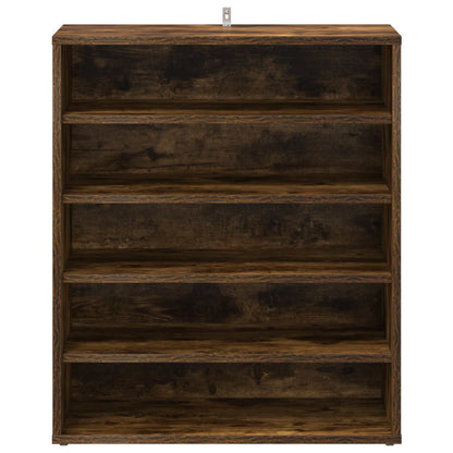 816014 vidaXL Shoe Cabinet Smoked Oak 60x35x70 cm Engineered Wood