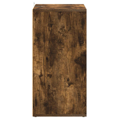 816014 vidaXL Shoe Cabinet Smoked Oak 60x35x70 cm Engineered Wood
