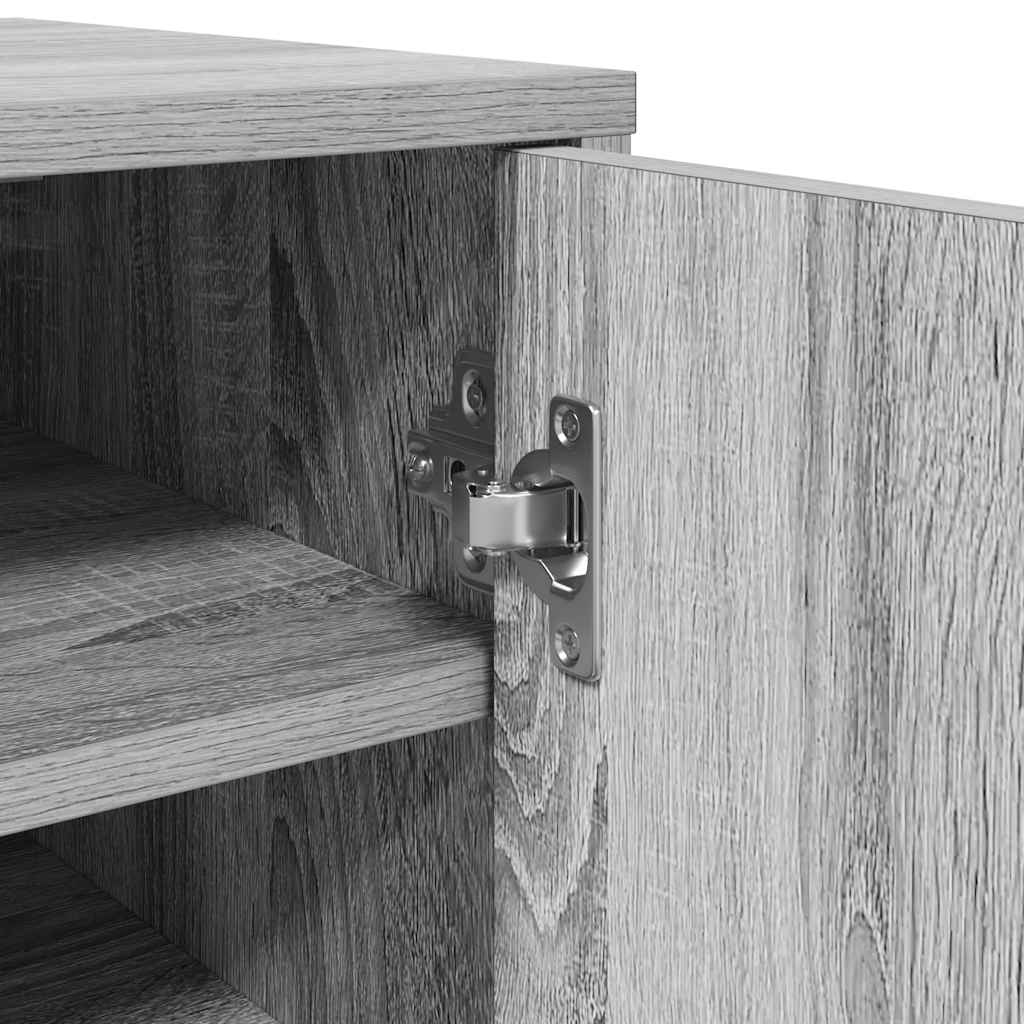 Shoe Cabinet Grey Sonoma 32x35x92 cm Engineered Wood