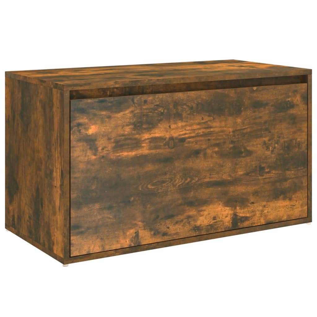 Hall Bench | Smoked Oak | Engineered Wood | 80 cm | Entryway Bench