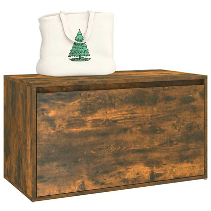 816047 vidaXL Hall Bench 80x40x45 cm Smoked Oak Engineered Wood