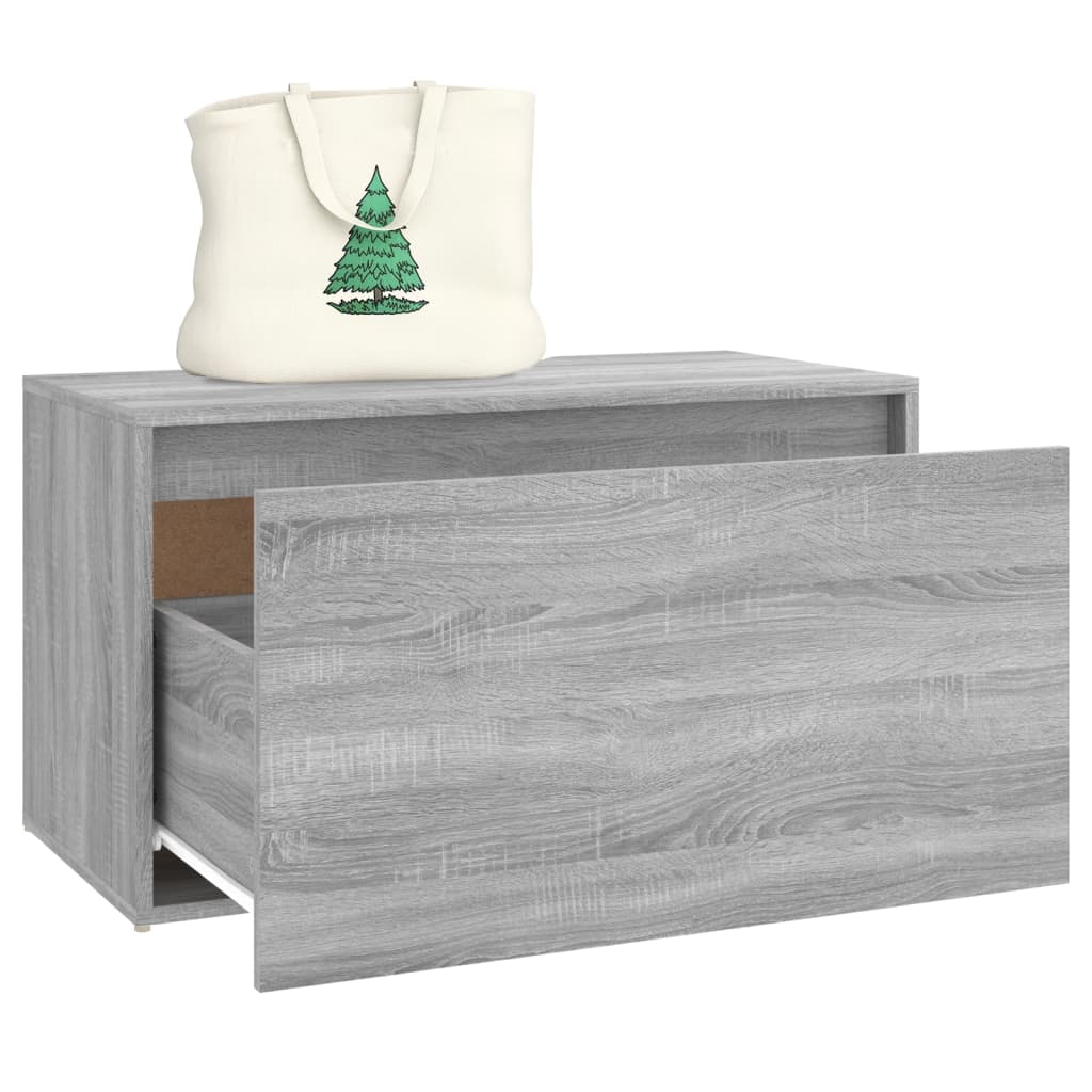 Hall Bench | Grey Sonoma | Engineered Wood | Medium | Entryway Bench