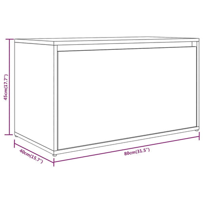 Hall Bench | Grey Sonoma | Engineered Wood | Medium | Entryway Bench