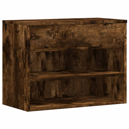 Shoe Bench Smoked Oak 60x30x45 cm Engineered Wood