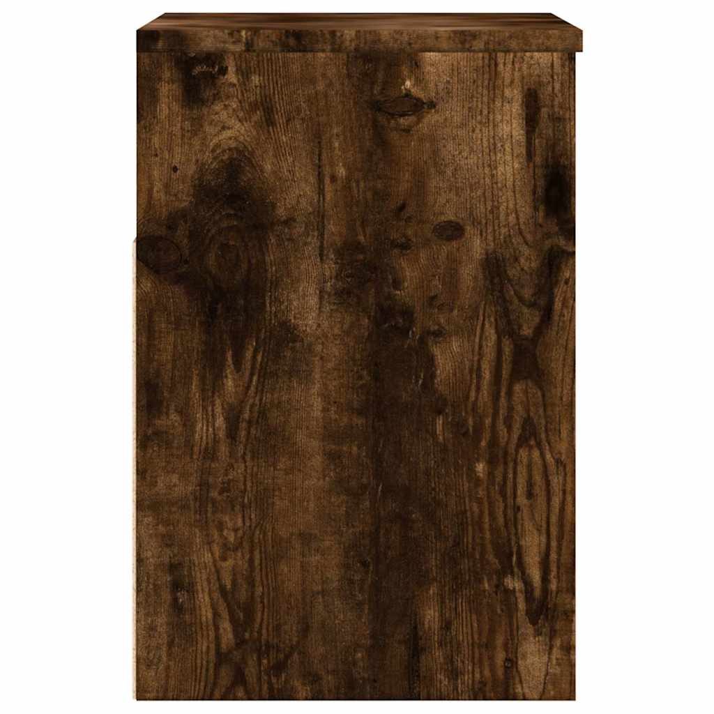 816050 vidaXL Shoe Bench Smoked Oak 60x30x45 cm Engineered Wood