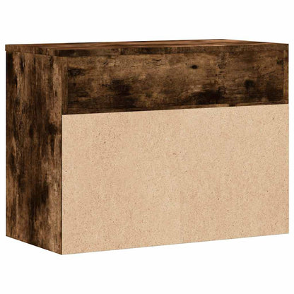 816050 vidaXL Shoe Bench Smoked Oak 60x30x45 cm Engineered Wood